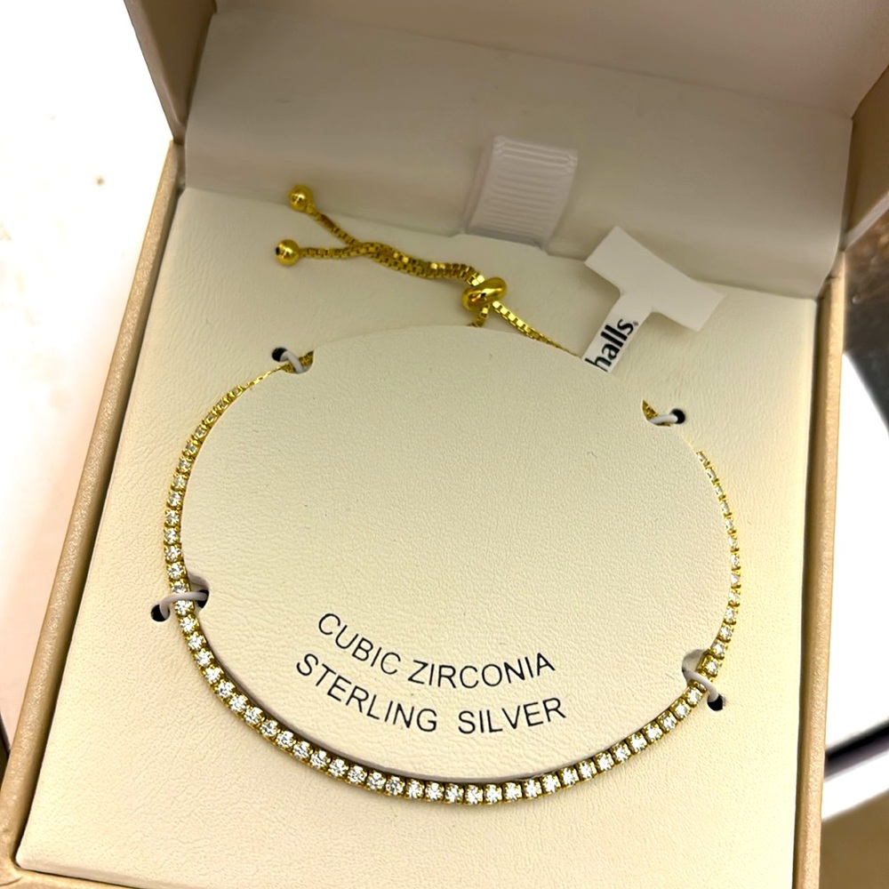 Racheal Zoe! Cubic zirconiaonia! Sterling silvery bracelet - Picture 4 of 9